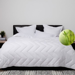 Pilota iarna 200x215cm Ralex Pucioasa, fata si umplutura bumbac 100%, culoare alba, fabricata in Romania