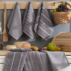 prosop bucatarie bumbac gri antracit 30x50 Sofya
