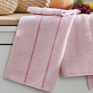 prosop maini roz pudra Sofya 30x50 cm bumbac 100%