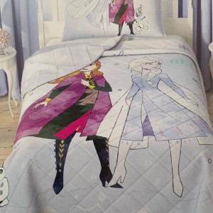 Set 1 persoana cuvertura + fata perna, bumbac 100%, Tac, Frozen 2 Together
