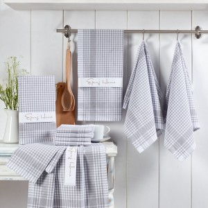 Set 10 prosoape bucatarie bumbac 100%, Potikareli - Gri