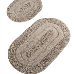 Set 2 covorase baie bumbac, Alessia Home, Macoroni - Beige