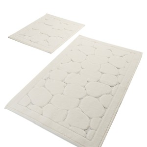 Set 2 covorase baie bumbac, Alessia Home, Parma Ecru