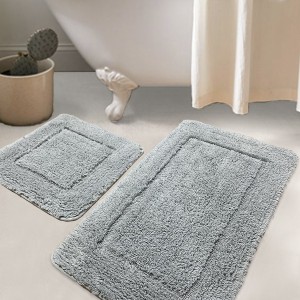 Set 2 covorase baie bumbac, Alessia Home, Wolle Grey
