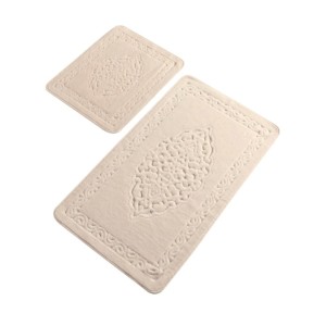 Set 2 covorase baie bumbac, Tropik Home, Elite Bej