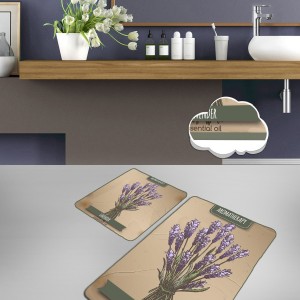 Set 2 covorase baie dreptunghiulare, Chilai Home, Smell(lavanda)