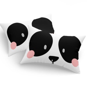 Set fete de perna 50x70 cm policoton Panda Roz cu model urs panda