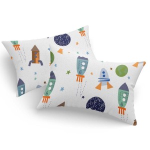 Set fete de perna 50x70 cm policoton Space Adventure cu model spatial