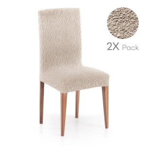 Set 2 huse scaun bielastice Premium ROC 40–50 cm bej deschis C/00 - fixare perfectă și aspect modern