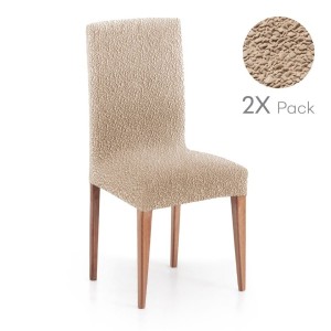 Set 2 huse scaun bielastice Premium ROC 40–50 cm bej C/01 - fixare perfectă și aspect modern