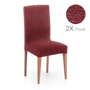 Set 2 huse scaun bielastice Premium ROC 40–50 cm bordo C/8 - fixare perfectă și aspect modern