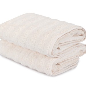 Set 2 prosoape 50x90cm bumbac 100%, BHPC, 406 Crem