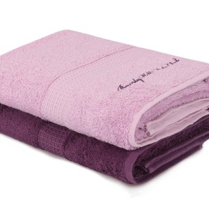 Set 2 prosoape 70x140cm bumbac 100%, BHPC, 404 Lila/Mov