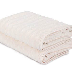 Set 2 prosoape 70x140cm bumbac 100%, BHPC, 406 Crem
