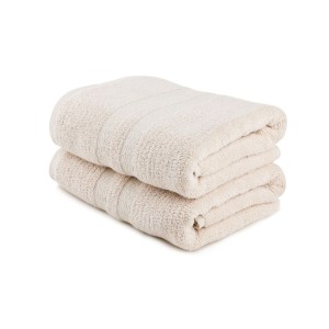 Set 2 prosoape bambus si bumbac 50x90cm, Hobby Home, Ayliz Cappuccino