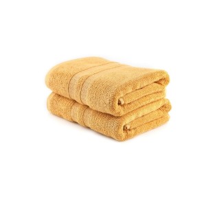 Set 2 prosoape bambus si bumbac 50x90cm, Hobby Home, Ayliz Galben Mustar