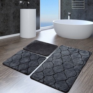Set 3 covorase baie acril, Alessia Home, Infinity Antracit