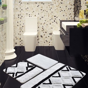 Set 3 covorase baie acril, Chilai Home, Jane - White