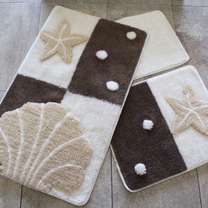 Set 3 covorase baie, Alessia Home, Star Fish maro