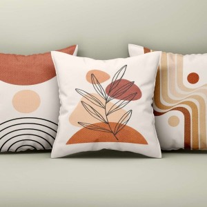 Set 3 fete perna decorative 43x43cm, Design Abstract Caramiziu
