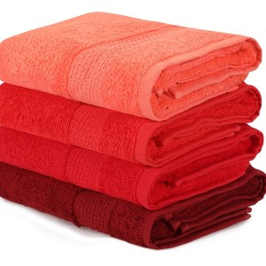 Set 4 prosoape 50x90cm bumbac 100%, BHPC, 801 Red
