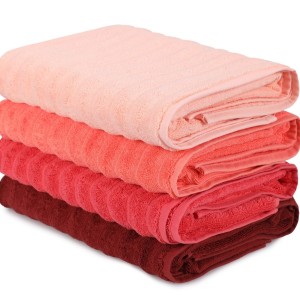 Set 4 prosoape 70x140cm bumbac 100%, BHPC, 406 Light Pink