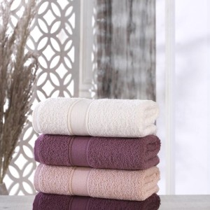 Set 4 prosoape bumbac 100%, 50x90, Soft Kiss, Ruby