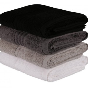 Set 4 prosoape bumbac 100%,Hobby Home, 50x90 cm, Rainbow Black