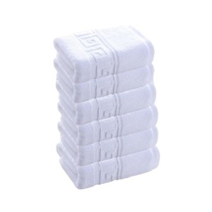 Set 6 prosoape albe 30x50 cm, bumbac Pakistan, 550 g/mp, moi și absorbante