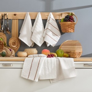 Set 6 prosoape maini 30x50cm bumbac 100%, Sofya Crem