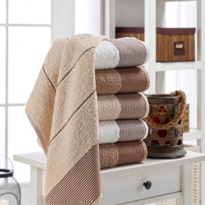 Set 6 prosoape maini, 50x85 cm, Eponj Home,Fitilli Maro/Bej/Alb