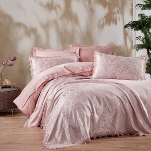 Set complet de lux(lenjerie+cuvertura), 7 piese, Cotton Box, Elegance Powder