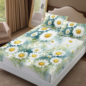Set husa de pat cu elastic finet margarete 160x200cm