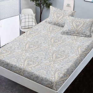 Set husa finet Model Paisley 160x200 cu 2 fete de perna, fixare perfecta