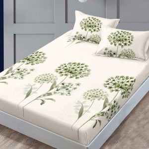Set husa finet papdii verzi 160x200 cu 2 fete de perna, fixare perfecta