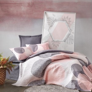 Set pat 4 anotimpuri bumbac 100% ranforce, Cotton Box, Leron Grey