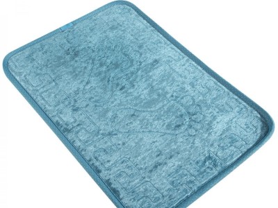 Covoras baie 40x60 cm, Alessia Home, Footprint - Blue