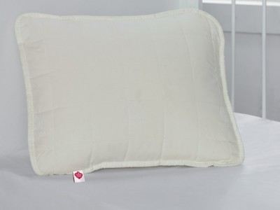 Perna bebeluși cu umplutura din lana si fata de bumbac 100%, Cotton Box, 35x45 cm, ecru
