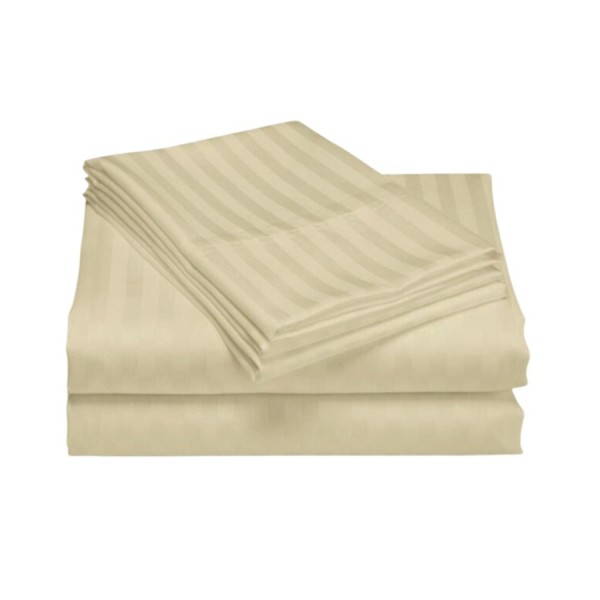 Cearceaf de pilota damasc 140x220 cm cappuccino din bumbac 100%