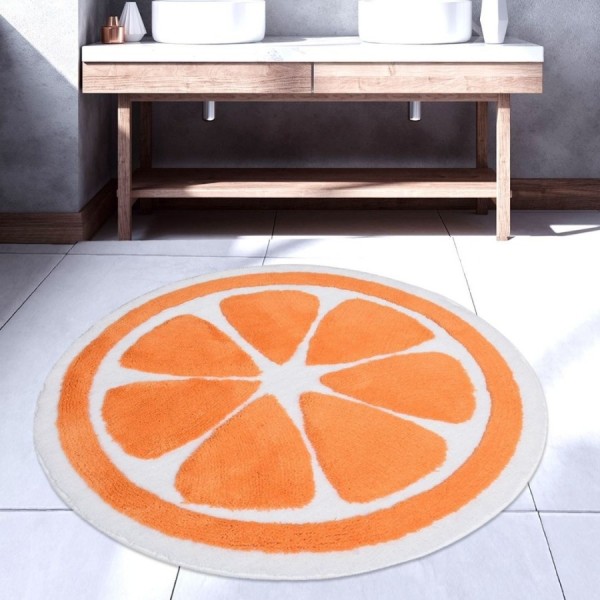 Covoras baie acril rotund 90 cm Portocala Alessia Home