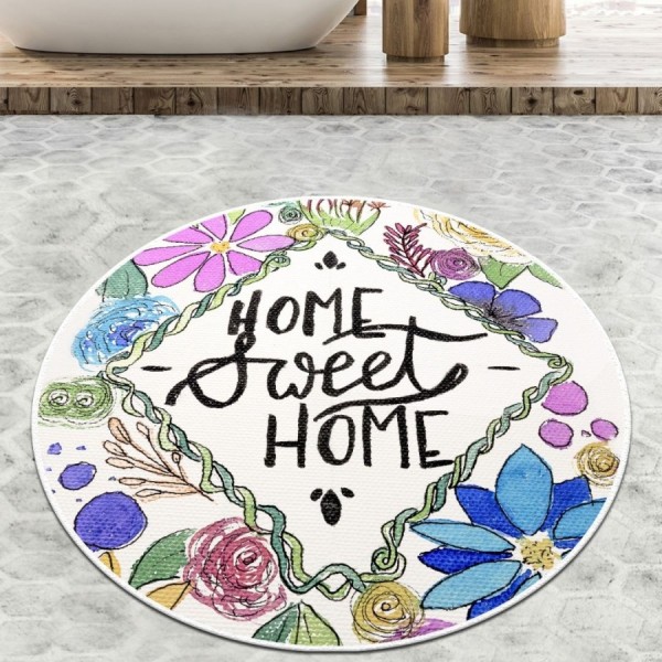 Covoras baie rotund 100 cm Topiary Circle Chilai Home