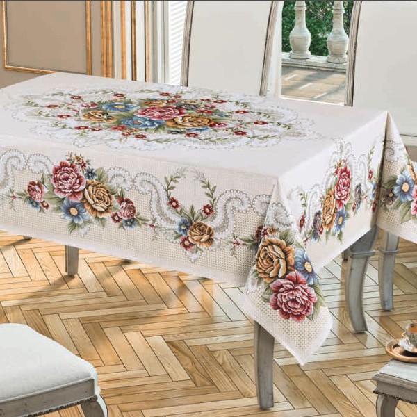 Fata de masa Goblen 3D Pano 160x220cm, Peonia