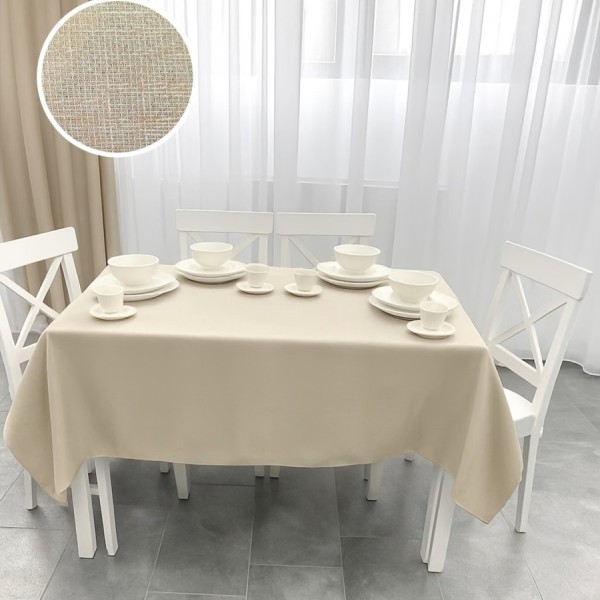 fata de masa teflonata bumbac crem 140x240 cm