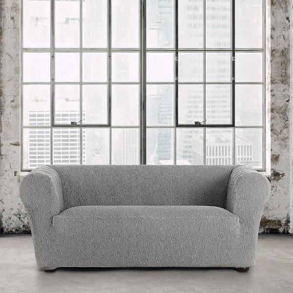Husa bielastica canapea 3 locuri Chesterfield Premium ROC C/6 Gri