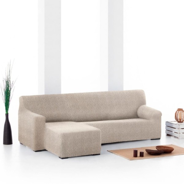 Husa colțar stanga, bielastică 250–360 cm, Premium ROC, C/00 Bej deschis – fixare perfectă și aspect modern