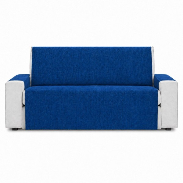 husa protectie canapea 2 locuri bleumarin texturata