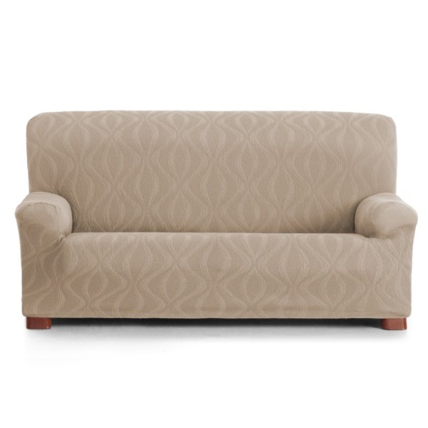 Husa elastica canapea 4 locuri jacquard, 210-240cm, Iria, C/11 Bej inchis