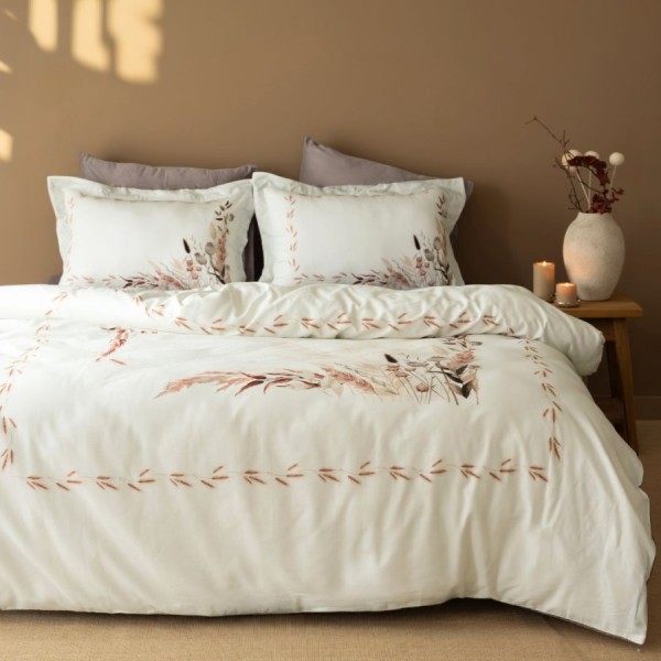 Lenjerie de pat, 3D bumbac satin de lux 6 piese, First Choice, Rilbon floral