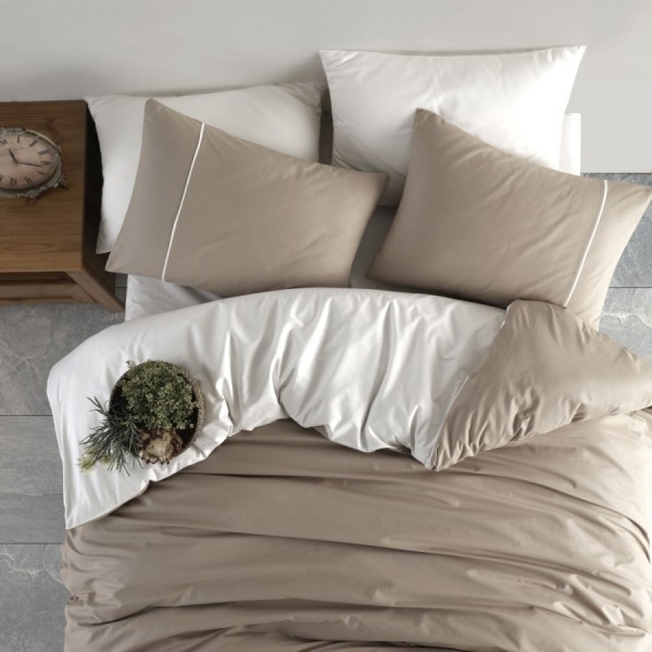 Lenjerie de pat Bern Krem bumbac 100% ranforce Bahar Home