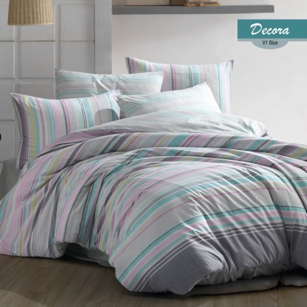 Lenjerie de pat bumbac 100% ranforce, Bahar Home, Decora